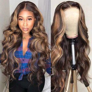 13 * 6 Glueless Natural Swiss Transparent Lace Frontal Wig. 22 inches